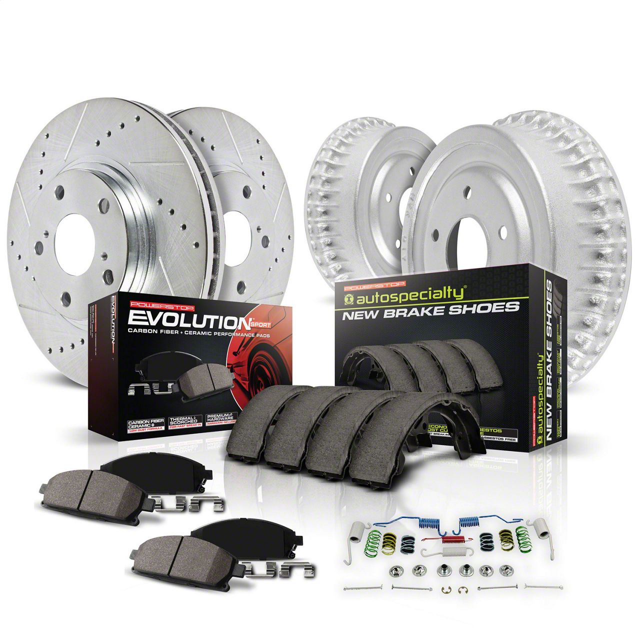 PowerStop Ecklers Z23 Evolution Sport Brake Rotor Drum And Pad Kit