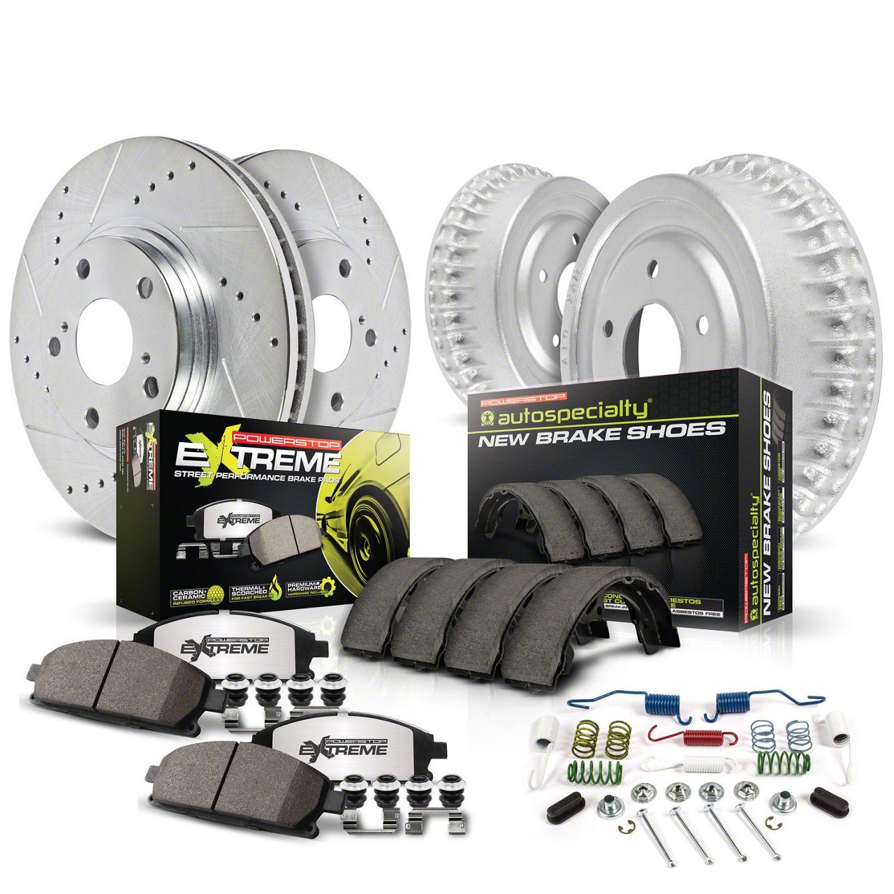 PowerStop Ecklers Z26 Street Warrior Brake Rotor Drum And Pad Kit