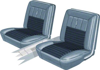 Ecklers Seat Cover Full Set Bucket Bench Blue Flane Cv