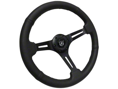 VSW Ecklers S6 Sport 14 Inch Steering Wheel Black Perforated Leather