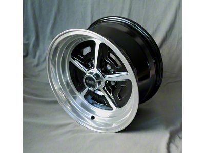 Magnum 500 Style Black/Diamond Cut Wheel; 15x8; 0mm Offset (70-81 Camaro)