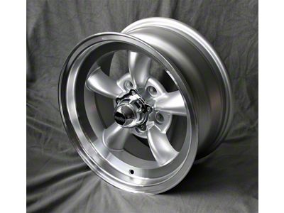 Torque Thrust Style Silver/Diamond Cut Wheel; 15x7; -5mm Offset (70-81 Camaro)