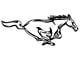 12 Silver Running Horse Decal, Right