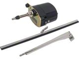 Wiper Motor/Arm Kit,Black,12 Volt Universal