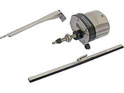 12 Volt Wiper Kit With Motor, Arm, And Blade, Stainless Motor Cover