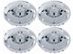 14 Chrome Spider-Style White Checkerboard Wheel Cover Set, 4 Pieces