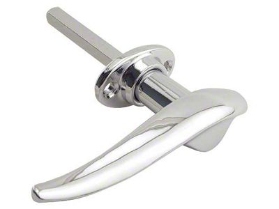 OPR 1932-1934 Outside Door Handle - Right Hand - Chrome - Flat Base - Ford Closed Car