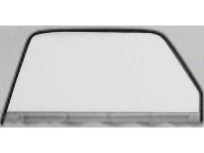 1947-1950 Chevy-GMC Truck Door Glass Assembly With Black Frame-Clear Glass, Left