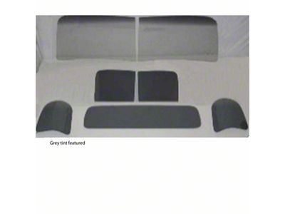 1947-1950 Chevy-GMC Truck Glass Kit-Two Piece Windshield, Small Rear Glass, Green Tint