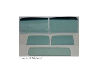 1947-1950 Chevy-GMC Truck Glass Kit-Two Piece Windshield, Standard Rear Glass, Green Tint