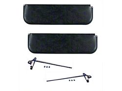 Sunvisor Kit Zinc Brackets/Black 47-53