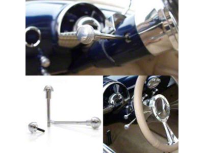 1947-1987 Chevy-GMC Steering Column Dress-Up Lever Kit, Retro Design-Billet Aluminum