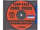 1949-52 Ford Pickup Shop Manual On USB Drive