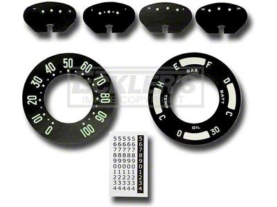 1951-1952 Chevy Dash Gauge Decal Set