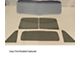 1951-1953 Chevy-GMC Truck Glass Kit, V-Bend Windshield. Standard Rear Glass, Grey Tint With Shade Band