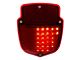 1953-1956 Ford Pickup Truck LED Sequential Tail Light - Black Housing - Left with License Plate Light