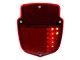 1953-1956 Ford Pickup Truck LED Sequential Tail Light - Black Housing - Left with License Plate Light