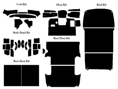 1953-55 Ford Pickup AcoustiSHIELD, Complete Insulation Kit, Panel Delivery