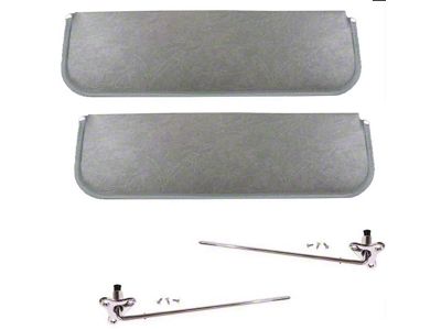 Sunvisor Kit Chrome Brackets/Repro Gray 54-55E