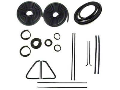 54-55E GM Trk Complete Weatherstrip Kit W/Chr