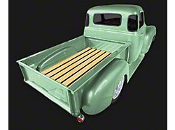 1954-1957 Chevy-GMC Long Stepside 89 Bed In A Box Kit With Unfinished Pine, Plain Steel Strips And Zinc Coated Hardware