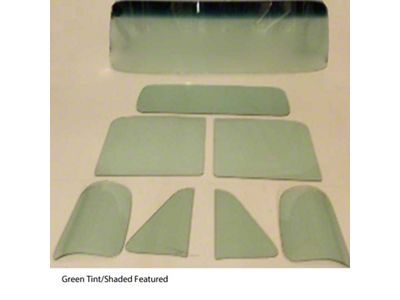 1954 Chevy-GMC Truck Glass Kit, Small Back Glass-Green Tint With Shade Band