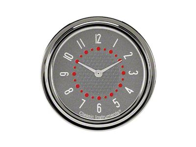 Classic Instruments 1955-1956 Chevy Classic Instruments Clock Bel Era 3 Gray, 2 5/8