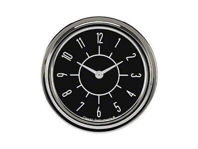 Classic Instruments 1955-1956 Chevy Classic Instruments Clock Six Pack Black, 2 5/8