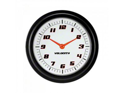 Classic Instruments 1955-1956 Chevy Classic Instruments Clock Velocity, White, 2 5/8