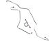 1955-1957 Ford Thunderbird OEM Steel Front Manual Drum Brake Line Kit, 3-Piece (Manual Front Drum Brakes)