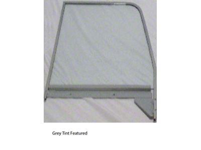 1955-1959 Chevy-GMC Truck Door Glass Assembly With Chrome Frame-Green Tinted Glass, Right