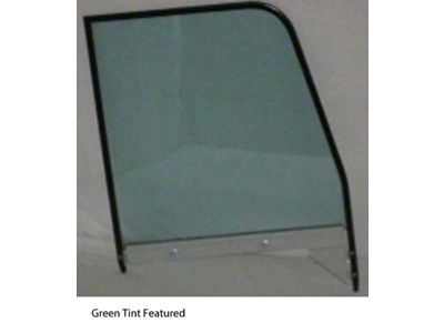 1955-1959 Chevy-GMC Truck Door Glass Assembly With Black Frame-Green Tinted Glass, Right