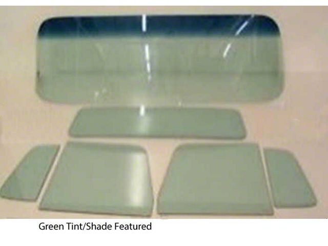 1955-1959 Chevy-GMC Truck Glass Kit, Small Back Glass-Grey Tint With Shade Band