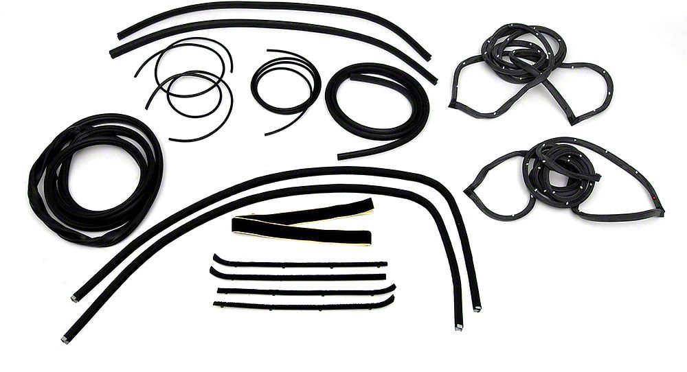 Ecklers Weatherstrip Kit,Small Rr Glass,w/ S/S Molding,55-59