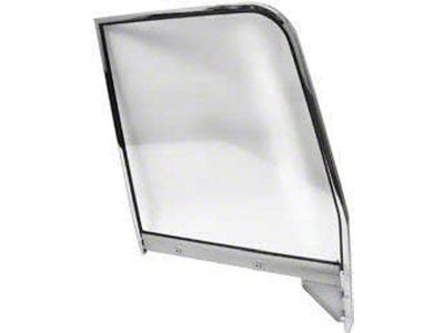 OPR Frame Chrome Door Window,With Glass,Left,55-59