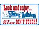 1955-1966 Ford Thunderbird Magnetic Sign, Look & Enjoy But Please Don't Touch, 3 X 5