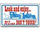 1955-1966 Ford Thunderbird Magnetic Sign, Look & Enjoy But Please Don't Touch, 3 X 5