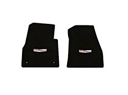 1955-57 Chevy Lloyds Ultimat Black Front Floor Mats Chevy Crest Logo