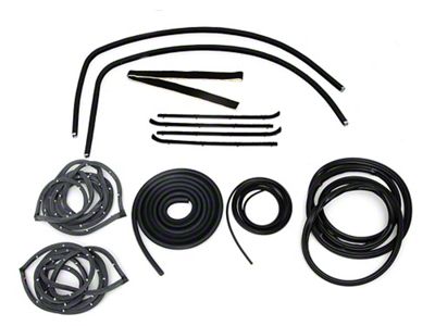 1955-59 Chevy Truck Weatherstrip Kit-Large Rear Glass Without Stainless Steel Molding