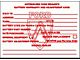 1956-1957 Ford Thunderbird Battery Warranty Card