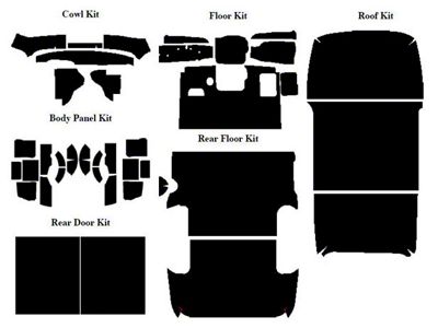 1956 Ford Pickup AcoustiSHIELD, Complete Insulation Kit, Panel Delivery