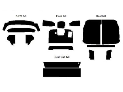 1957-60 Ford Pickup AcoustiSHIELD, Complete Cab Insulation Kit