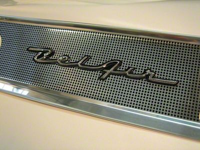 Dash Script Emblem,Bel Air,Chrome,1957