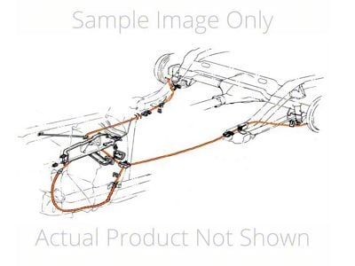 1957 Chevy GMC Truck Parking & Emergency Brake Cable, Rear, Shortbed, 1/2 Ton, 4WD