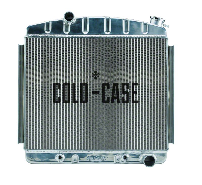 Ecklers Chevy Tri Five Cold Case Performance Polished Aluminum Radiator Big Row