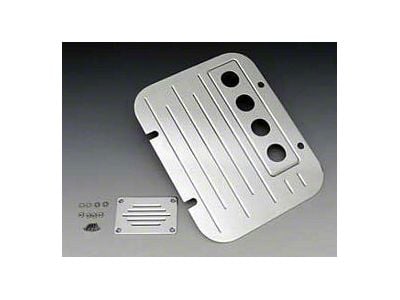 1957 Chevy Vintage Air Firewall Plate Ribbed Polished Billet Aluminum WithGen IV Conditioning