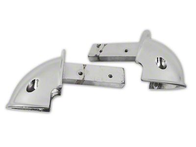 CA Armrest Ends; Chrome (58-61 Corvette C1)