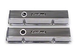 1959-1981 Corvette Edelbrock 4262 Valve Cover; Elite II; Chevy Small Block; 262-400 C.I.D V8; Low Profile; Polished