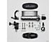 1959-1987 El Camino Wilwood Master Cylinder Kit, Bare Aluminum Tandem, with Bracket & Valve, 1 1/8 Bore