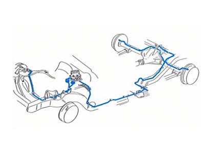 1960-1962 Chevy-GMC Truck 2wd Dual Master Cylinder Manual Drum Brake Line Set 10pc, 1/2 ton, Shortbed, Stainless Steel